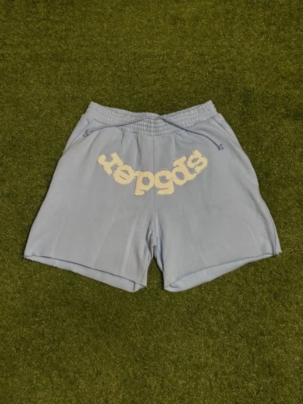 Sky Blue Sp5der Shorts
